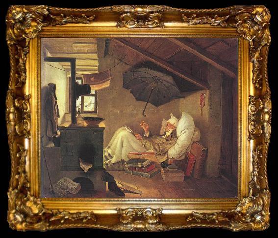 framed  Carl Spitzweg The Poor Poet,, ta009-2